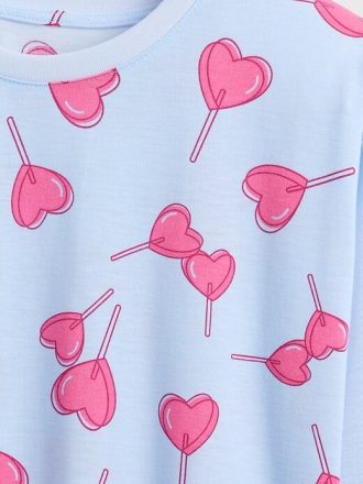 Çocuklar için Geri Dönüştürülmüş Pijama Şort Takımı