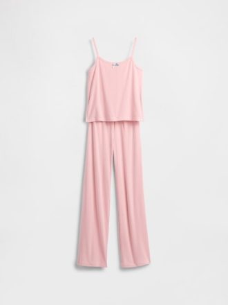 Çocuklar için Geri Dönüştürülmüş Pointelle Atlet Pijama Takımı