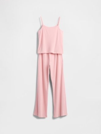 Çocuklar için Geri Dönüştürülmüş Pointelle Atlet Pijama Takımı