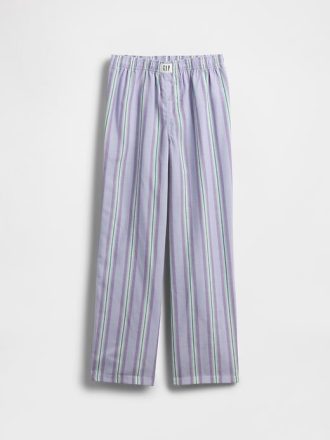 Çocuklar için Geri Dönüştürülmüş Poplin Pijama Pantolonu