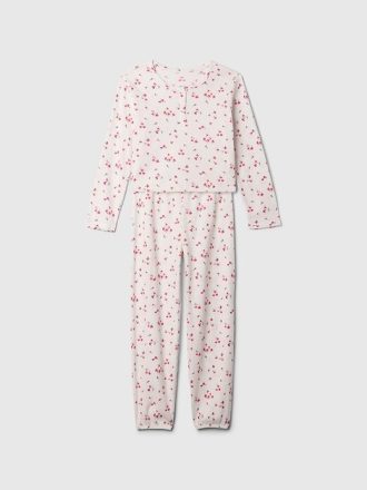 Çocuklar için Geri Dönüştürülmüş Waffle Pijama Takımı
