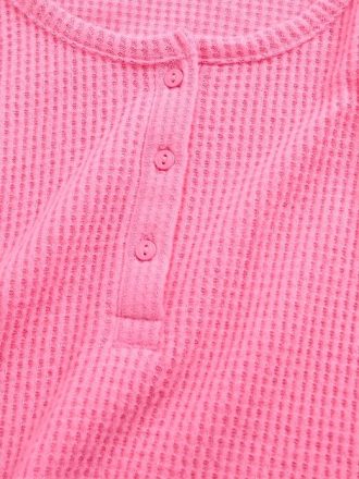 Çocuklar için Geri Dönüştürülmüş Waffle Pijama Takımı