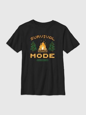 Çocuklar için Minecraft Survival Modu Grafik Tişörtü