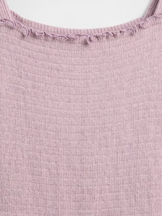 Çocuklar için Softspun Fırfırlı Kare Yaka Elbise