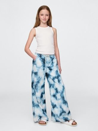 Çocuklar için UltraSoft Denim Tie-Dye Kolay Bol Pantolon