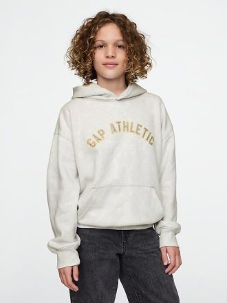 Çocuklar için Vintage Yumuşak Logolu Kapüşonlu Sweatshirt