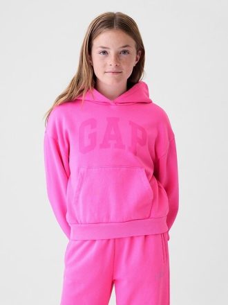 Çocuklar için Vintage Yumuşak Logolu Kapüşonlu Sweatshirt