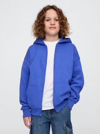 Çocuklar için VintageSoft Fermuarlı Kapüşonlu Sweatshirt