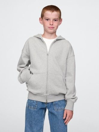 Çocuklar için VintageSoft Fermuarlı Kapüşonlu Sweatshirt
