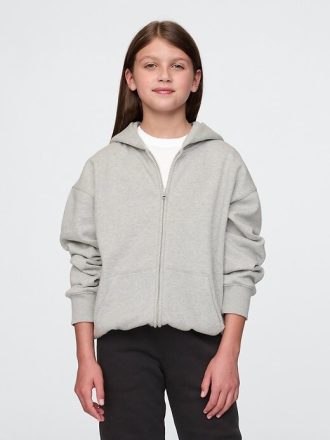 Çocuklar için VintageSoft Fermuarlı Kapüşonlu Sweatshirt