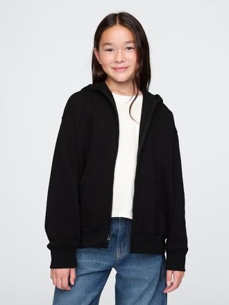 Çocuklar için VintageSoft Fermuarlı Kapüşonlu Sweatshirt