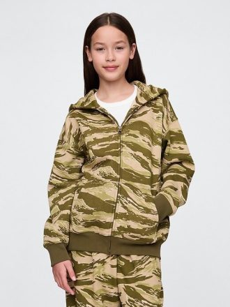 Çocuklar için VintageSoft Fermuarlı Kapüşonlu Sweatshirt