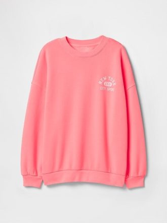 Çocuklar için VintageSoft NYC Logolu Tunik Sweatshirt