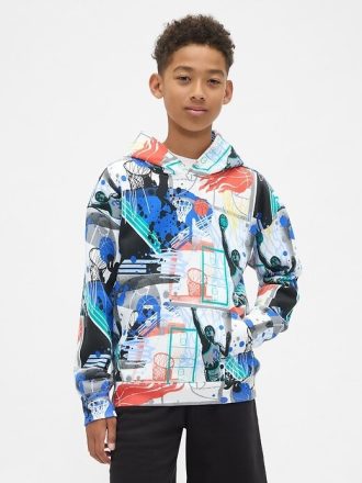 Çocuklar için VintageSoft Rahat Grafik Kapüşonlu Sweatshirt