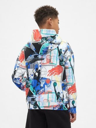 Çocuklar için VintageSoft Rahat Grafik Kapüşonlu Sweatshirt