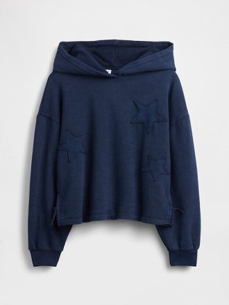 Çocuklar için VintageSoft Rahat Yama Kapüşonlu Sweatshirt