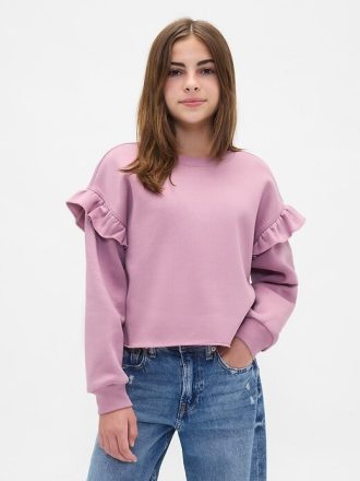 Çocuklar için VintageSoft Volanlı Sweatshirt