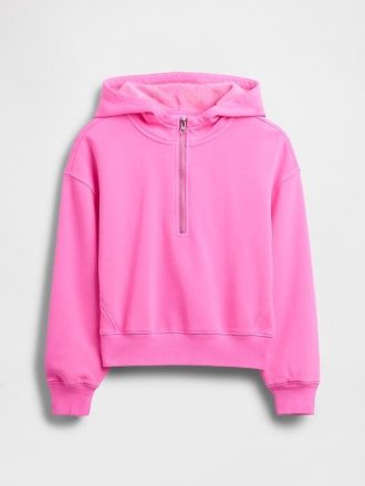 Çocuklar için VintageSoft Yarım Fermuarlı Kapüşonlu Sweatshirt