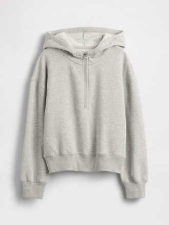 Çocuklar için VintageSoft Yarım Fermuarlı Kapüşonlu Sweatshirt