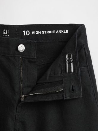 Çocuklar için Yüksek Bel Geniş Paça Paça Kot Pantolon