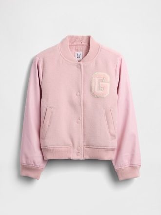 Çocuklar için Yün Karışımlı Varsity Bomber Ceket