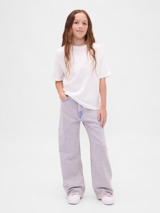 Çocuklar İçin Düşük Bel Geniş Paça Kot Pantolon