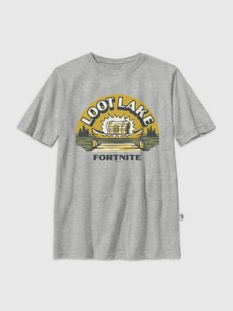 Çocuklar İçin Fortnite Loot Lake Grafik Tişörtü