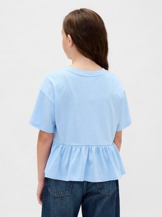 Çocuklar İçin Grafik Peplum Tişört
