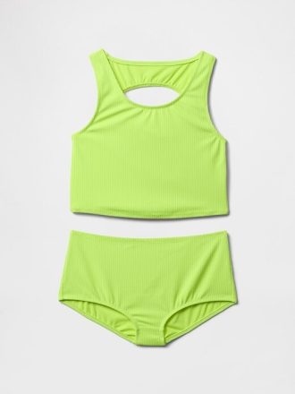 Çocuklar İçin Kesikli Tankini Mayo İki Parça