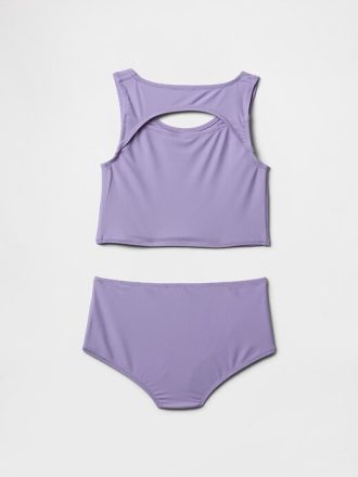 Çocuklar İçin Kesikli Tankini Mayo İki Parça