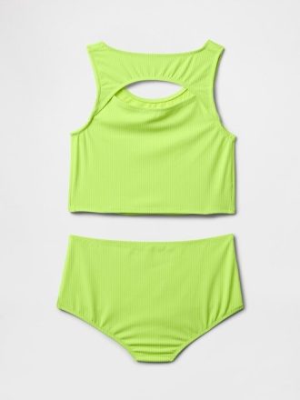Çocuklar İçin Kesikli Tankini Mayo İki Parça