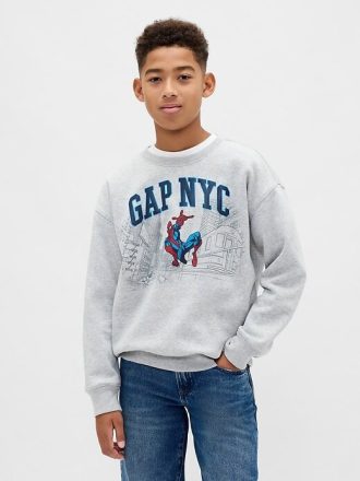 Çocuklar İçin VintageSoft Marvel Grafik Logolu Sweatshirt