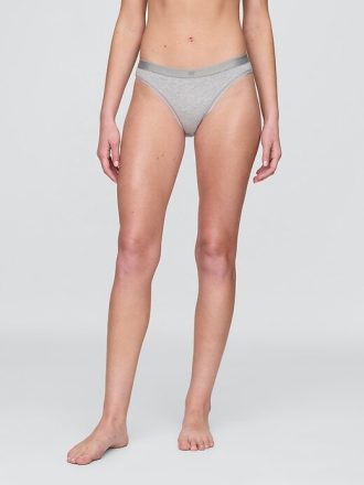 Organik Esnek Pamuklu Logo Bikini