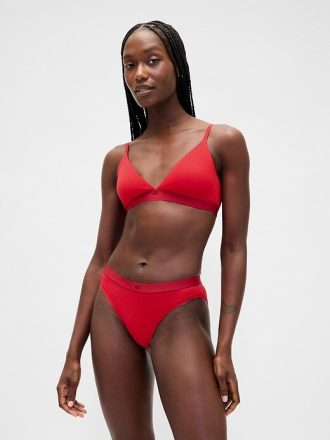 Organik Esnek Pamuklu Logo Bikini