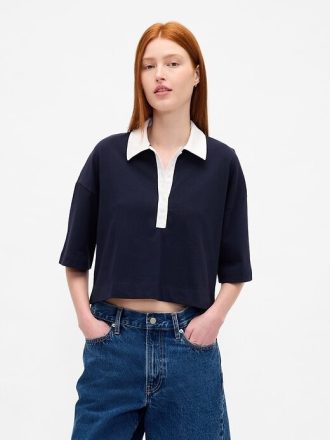 Organik Pamuklu VintageSoft Ağır Kesim Polo Tişört