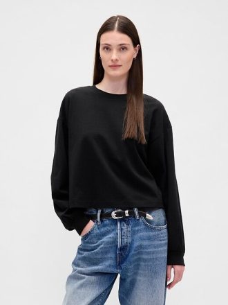 Organik Pamuklu VintageSoft Kırpılmış Sweatshirt