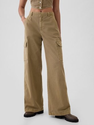 Orta Bel Kargo Bol Khaki Pantolon