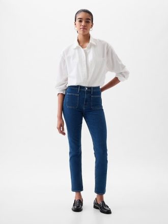 Orta Bel Vintage Slim Kot Pantolon