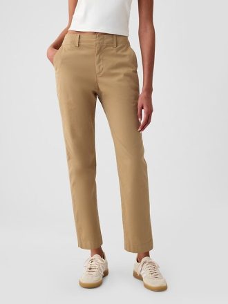 Orta Yükselişli Şehir Merkezi Khaki Pantolonları