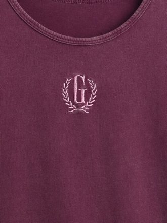 Pamuklu Jersey Kırpılmış Logolu Tişört