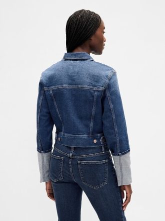 Pin-Cuff Crop Icon Kot Ceket
