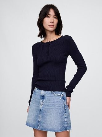 Pointelle Henley Kazak Üstü