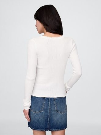 Pointelle Henley Kazak Üstü