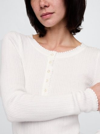 Pointelle Henley Kazak Üstü
