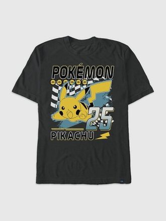 Pokemon Pikachu Yarış Grafikli Tişört