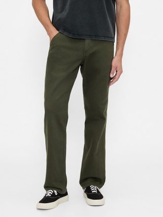 Rahat Düz Kullanımlı Khaki Pantolon