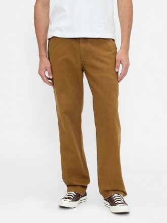 Rahat Düz Kullanımlı Khaki Pantolon