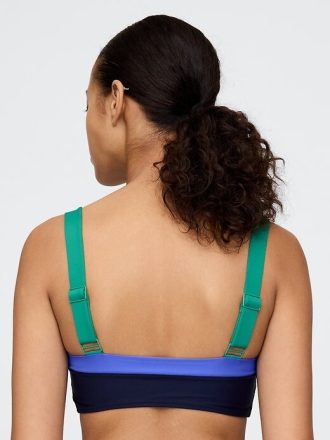 Renk Bloklu Bandeau Bikini Üstü