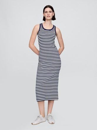 Rib Midi Tank Elbise
