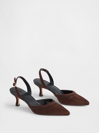 Slingback Kitten Topuklu Ayakkabılar